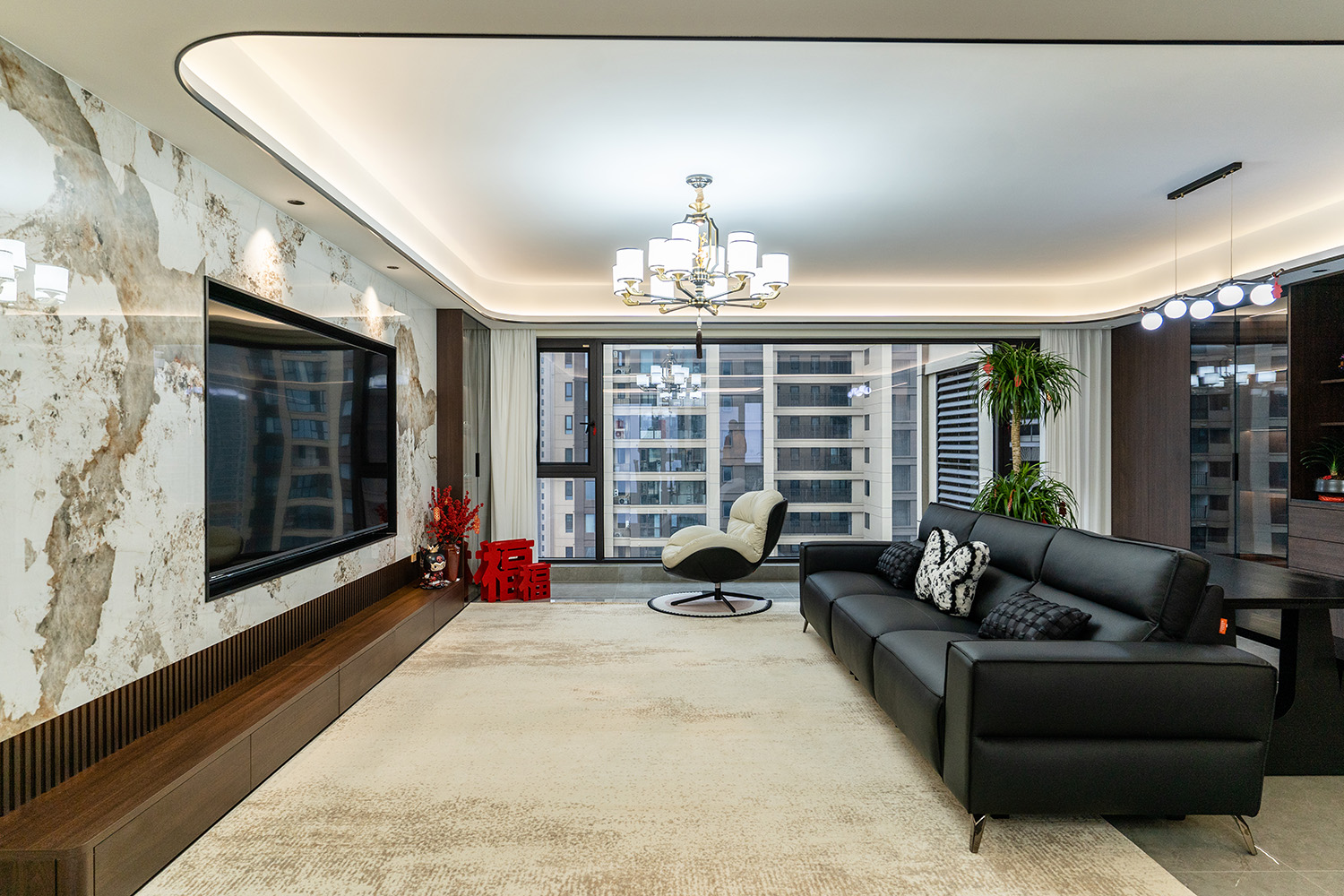 株洲家博整裝建發(fā)央著142㎡ 新中式風格裝修賞析