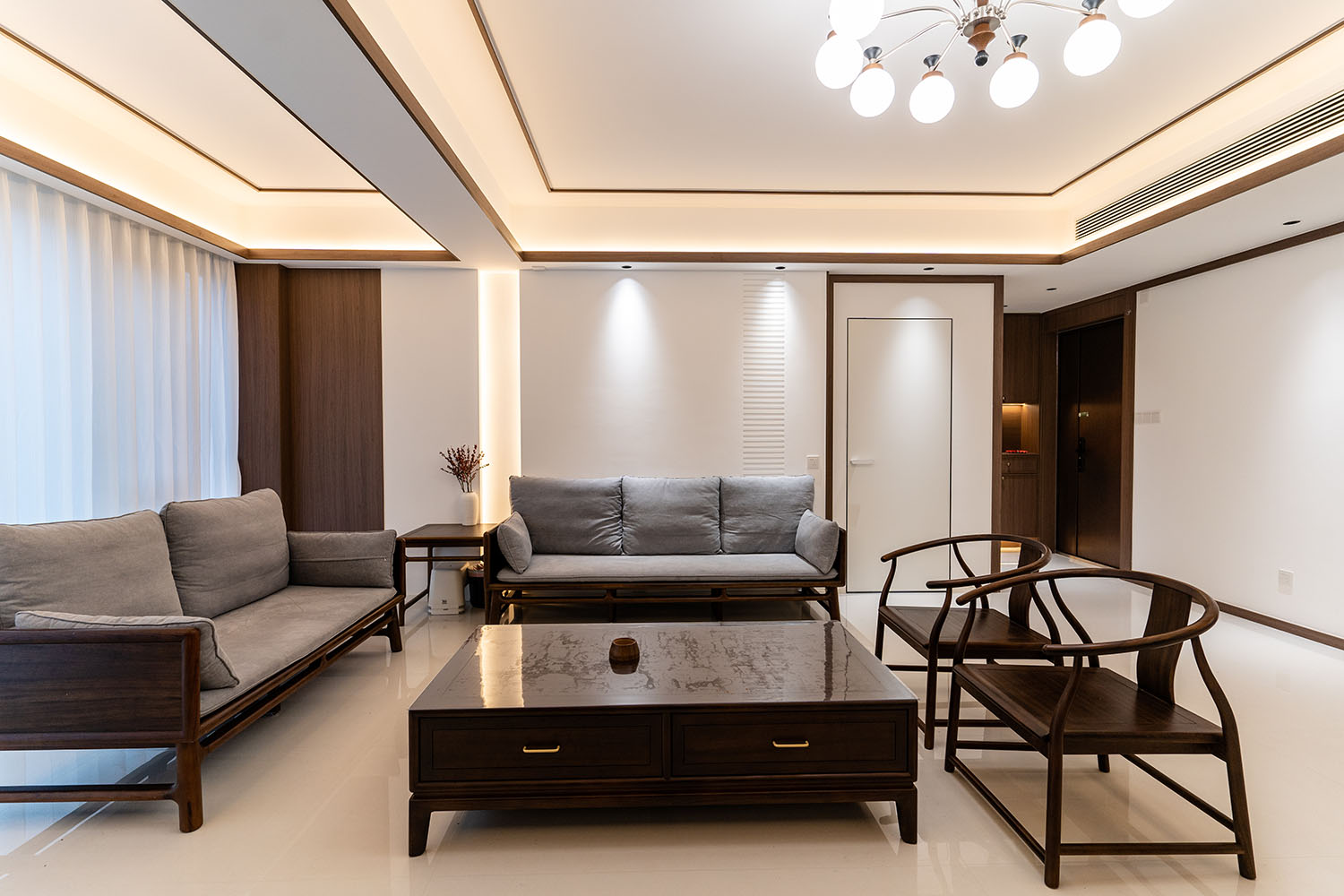 株洲家博整裝金水灣181㎡ 新中式風格裝修賞析